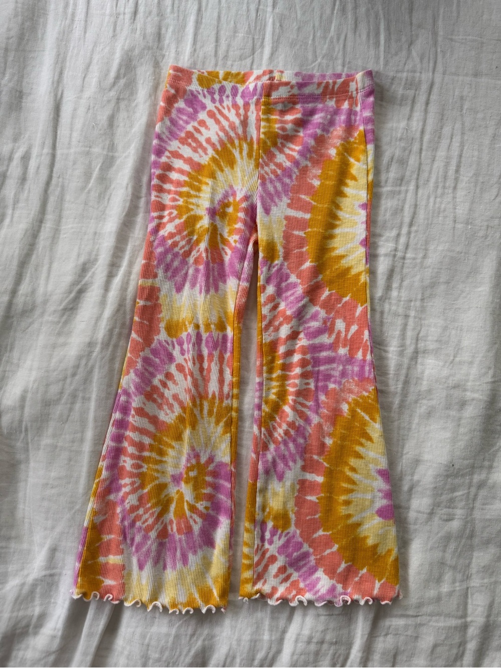 Old Navy Tie-Dye Flare Leggings in Pink, Orange & Yellow